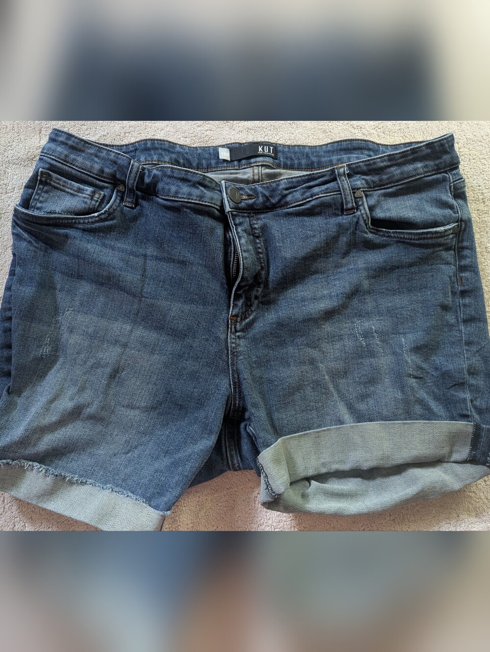 $25 KUT from the Kloth Size 20W - Catherine Boyfriend Denim Shorts Plus Size